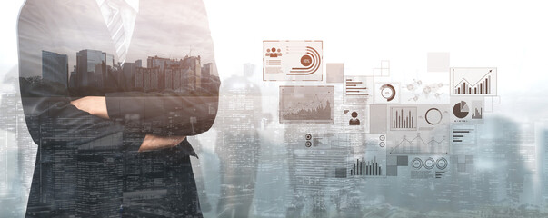 Poster - Data insights, charts, and analytics help visualize performance. Data drives strategy, analytics enhances growth, and data improves business outcomes through analytics. Vouch