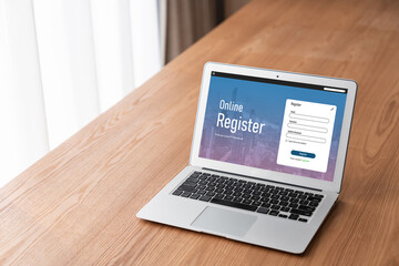Poster - Online registration form for modish form filling on the internet website