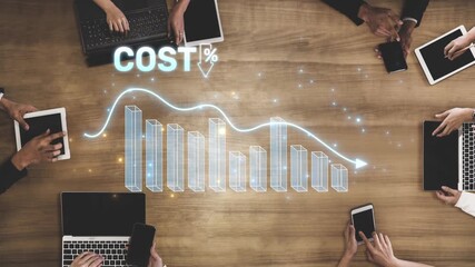Poster - Cost reduction and cost saving through digital transformation, business cost optimization, operational cost reduction, financial savings, and resource efficiency strategies for business success. Muxer