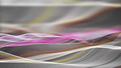 Poster - Fantastic video animation with particle wave object in slow motion, 4096x2304 loop 4K
