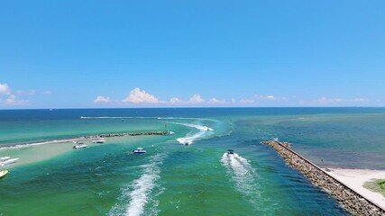 Wall Mural - boats in ocean