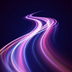 Wall Mural - concept of leading in business, hi tech products, warp speed wormhole science vector design. the ene