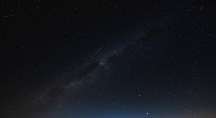 Poster - Night Sky with Milky Way and a Meteor Shower