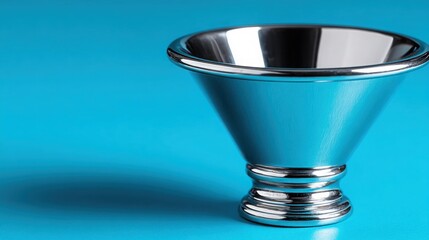 Poster - Quantum investment funnel concept illustrated by a silver element symbolizing modernity and financial growth