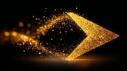 Poster - Futuristic golden quantum ledger sync icon concept representing advanced technological innovations in digital ledger systems