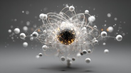 Poster - Conceptual visualization of quantum proof of work icon symbolizing advanced blockchain technology and its mechanisms
