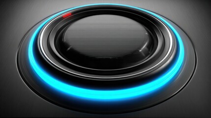 Poster - Sleek button icon representing quantum token tracker in an elegant design for visualizing digital asset management concepts