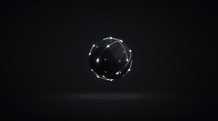 Poster - Black elegant mesh symbol representing quantum trustless network concept in a modern and stylish visual design
