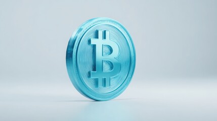 Poster - Conceptualization of a bitcoin symbol in qubit-based price oracle design illustrating dynamic price feed mechanism
