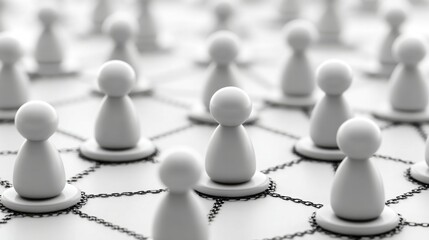 Poster - Diverse group illustrating a scalable team ecosystem with clean layered nodes for enhanced collaboration and synergy