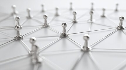 Poster - Minimal network graphic illustrating a group collaborating for team-driven expansion and strategic business growth
