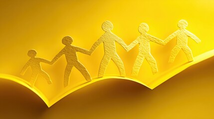Poster - Flat design icon concept illustrating a family as a team-driven kpi surge for enhanced performance and growth metrics