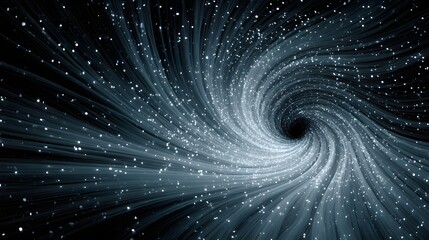 Poster - A swirling vortex of light and particles.
