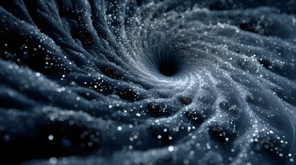 Poster - Abstract swirling patterns of dark blue and light gray.