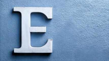 Poster - Close-up of a capital letter E.