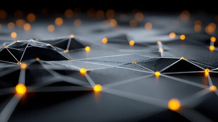 Poster - A complex network of interconnected points and lines.