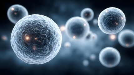Poster - Detailed illustration of several cells.