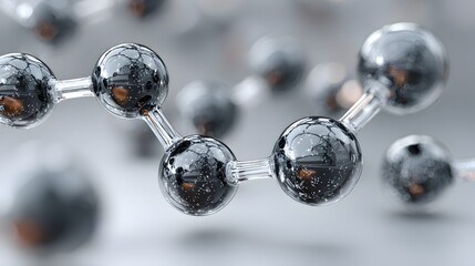 Poster - Close-up view of a molecular structure.