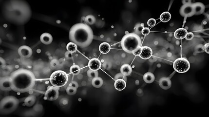 Poster - Molecular structure illustration against a dark background.