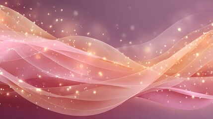 Poster - Abstract design with flowing lines and shimmering particles.