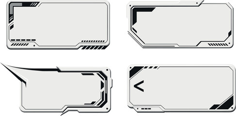 Futuristic interface ui elements. Futuristic HUD elements. Hud interface set. Vector illustration.