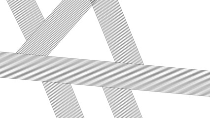 Poster - Abstract  black and white of lines background, Modern line stripes curve abstract presentation background.
