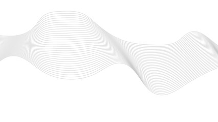 Poster - Abstract black lines wave curve motion on white background. Abstract gray line with white background.