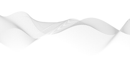 Poster - Abstract black lines wave curve motion on white background. Abstract gray line with white background.