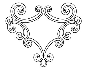 Poster - Elegant Vintage Swirl Decoration for Corners 