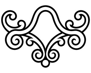 Poster - Baroque Curved Flourish for Premium Design