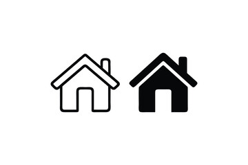 Poster - Home Icons Representing Connection and Belonging Two Styles Illustrating Choice