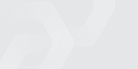 Poster - abstract hexagon lines on gray background. geometric stripe line