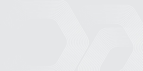 Poster - abstract hexagon lines on gray background. geometric stripe line
