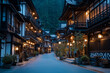 © Sakurako - 温泉街の夜景（日本・旅行・風景）
