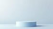© MDBAKHTIAR - Minimalist light blue cylinder pedestal stage for product display