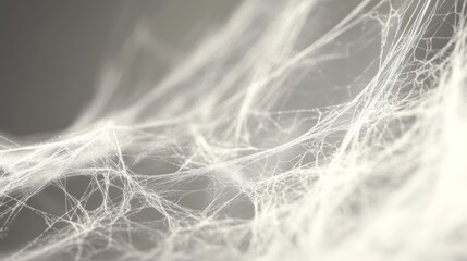 Abstract spiderweb close-up, intricate texture, soft light