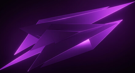 Wall Mural - visually striking abstract composition of purple crystalline or shard-like structures.