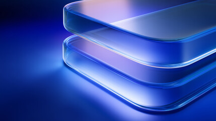 blue glossy button