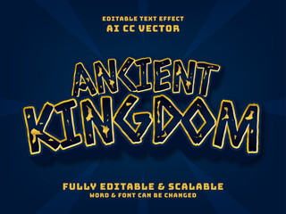 Poster - Kingdom text effect, dark blue with gold text style