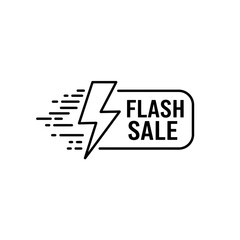 Poster - Dynamic flash sale icon with lightning bolt and speed lines, representing a limited-time offer and urgent shopping opportunity.