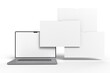 © goku4501 - Modern Laptop Screen Website Mockup. Showcase websites, apps, or browser interfaces. Blank frame, isolated on white. Perfect for homepage, presentation, business layout for responsive design preview