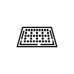 Poster - Patterned mat vector illustration with a minimalist design on a transparent background