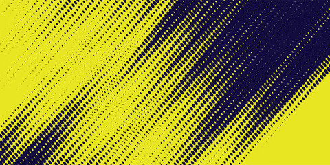 Poster - yellow halftone on blue background. vector dotted sparkles or halftone shine pattern texture
