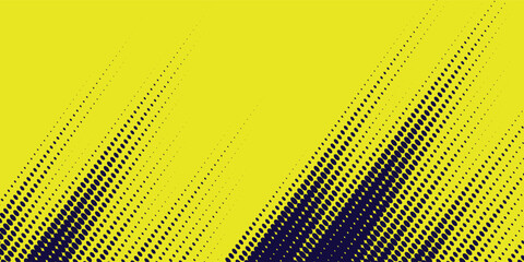Wall Mural - yellow halftone on blue background. vector dotted sparkles or halftone shine pattern texture