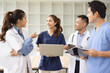© SOMKID - Medical team brainstorming having a meeting in conference room at hospital, Medical technology and health care concept.