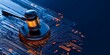 © patpongstock - AI government  regulation  law concept. Gavel on a circuit board background representing justice and techno...