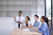 © SOMKID - Medical team having a meeting in conference room at hospital, Medical technology and health care concept.
