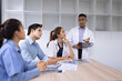 © SOMKID - Medical team having a meeting in conference room at hospital, Medical technology and health care concept.