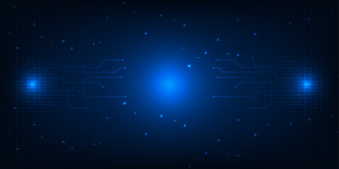 Wall Mural - Abstract technology background with hi tech circuit and empty space grid.Vector illustrations.