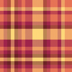 Poster - Warmtoned plaid pattern. Cozy and inviting texture in orange, yellow, and wine hues. Ideal for backgrounds, textiles, and autumn themes. Versatile backdrop element.